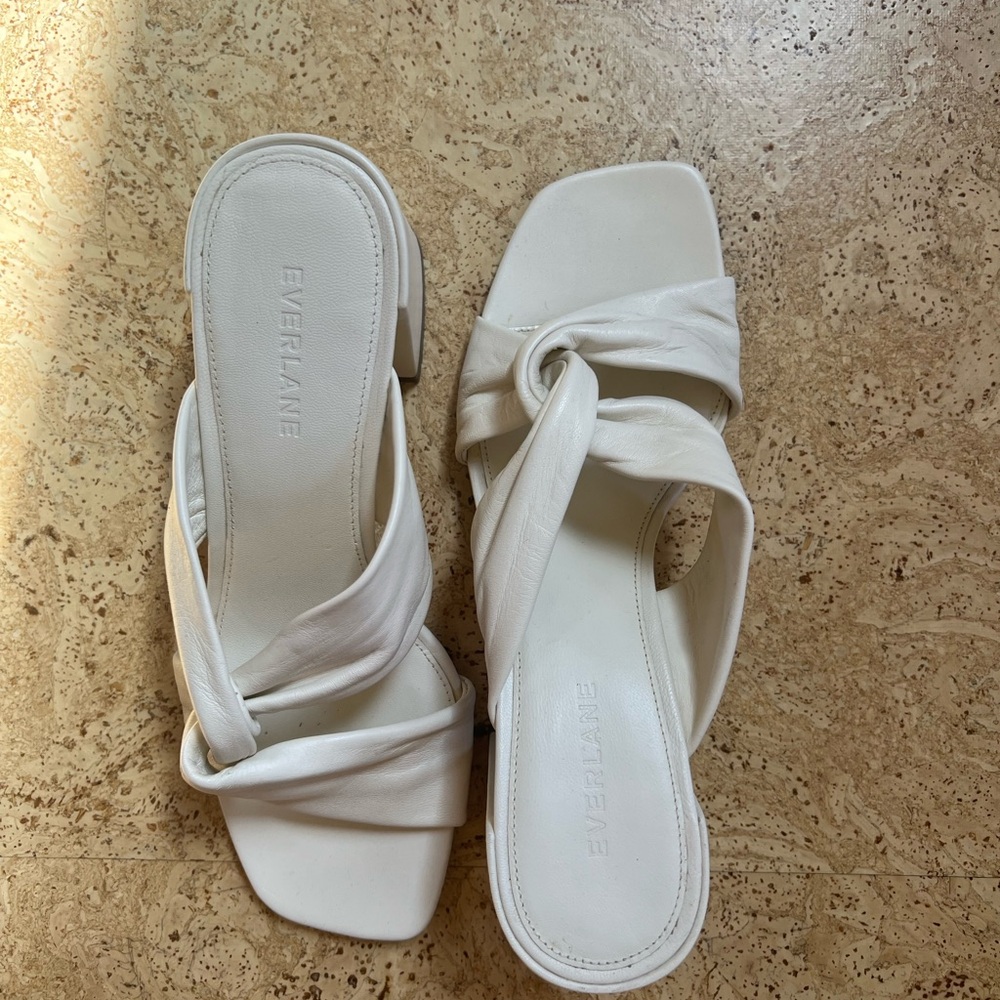 Everlane Day Twist Brand New Women's White Heels
